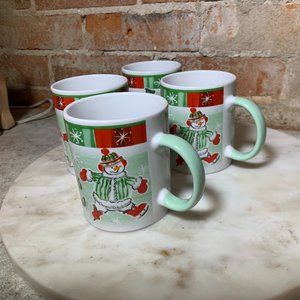 408. Avon Snowfamily Collection Mugs